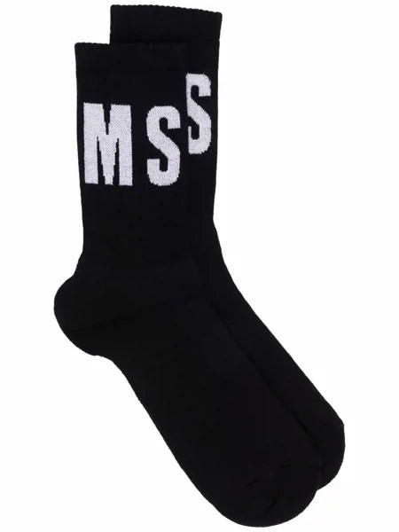 MSGM носки вязки интарсия с логотипом