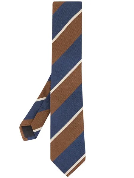 Kent & Curwen галстук в диагональную полоску