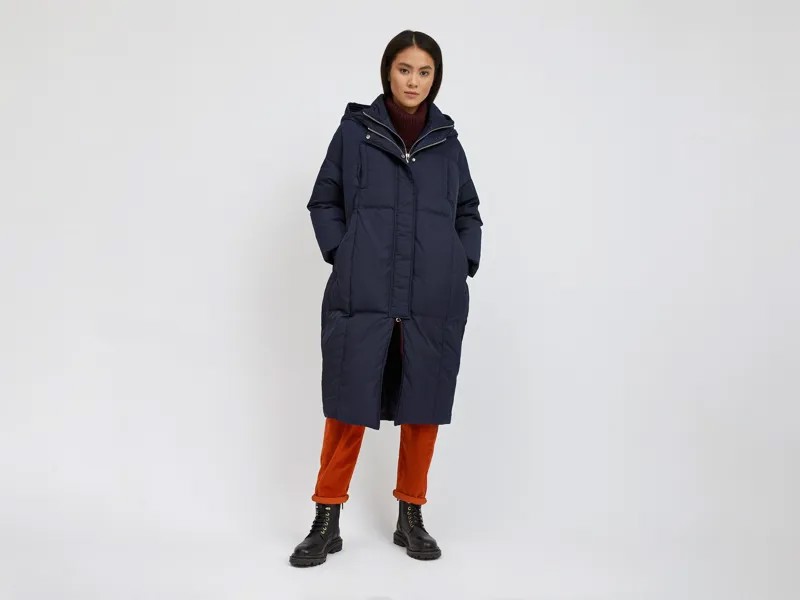 Пуховик женский United Colors of Benetton 21A_2GG3536B4 синий M