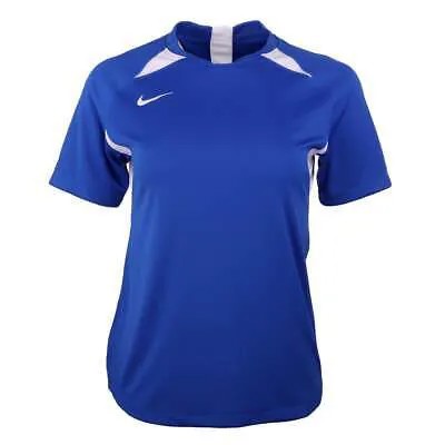 Футболка с коротким рукавом Nike Legend с v-образным вырезом женские синие повседневные топы AJ1015-480