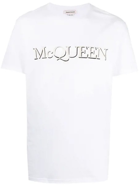 Alexander McQueen футболка с вышитым логотипом