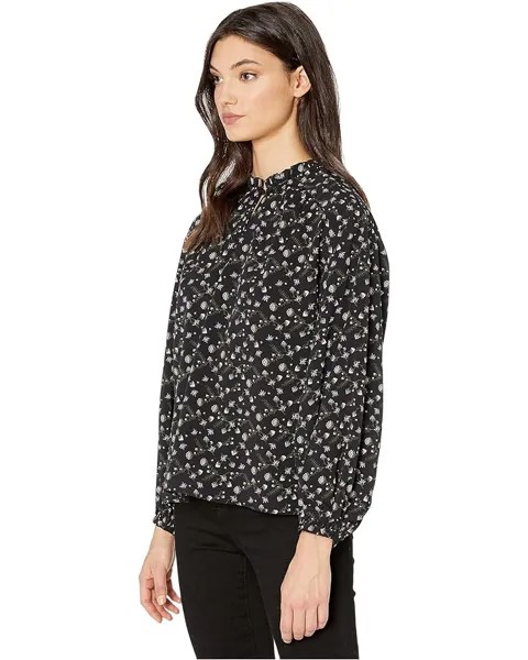 Топ Cupcakes and Cashmere Victoria Border Ditsy Peasant Top, черный