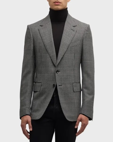 Мужская спортивная куртка в клетку Shelton Glen TOM FORD, цвет Black White