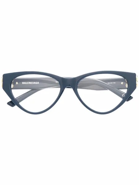 Balenciaga Eyewear очки в оправе 'кошачий глаз' с логотипом Double B
