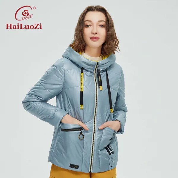 HaiLuoZi 2021 весна осень Женское пальто модная повседневная куртка женская короткая парка с капюшоном высококачественные женские куртки верхня...