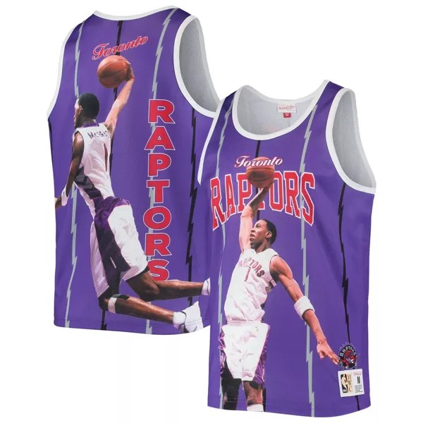 Мужская майка Mitchell & Ness Tracy McGrady фиолетового цвета Toronto Raptors Hardwood Classics Player