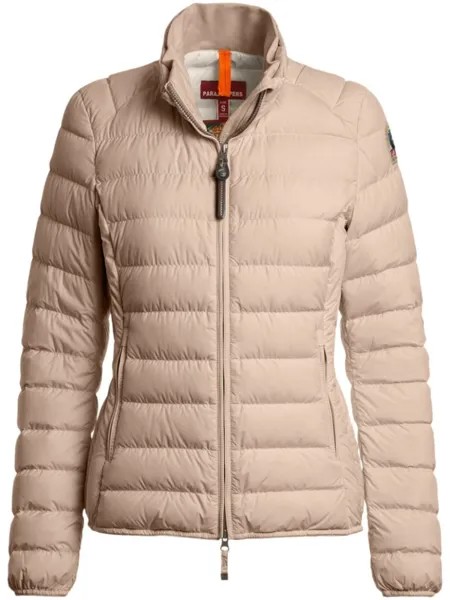 Parajumpers пуховик с нашивкой-логотипом, нейтральный цвет