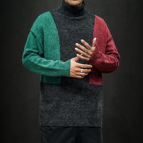 Рождественские мужские свитера зимняя одежда 2020 плюс размер азиатский M-4XL 5XL 6XL японский стиль повседневные стандартные дизайнерские пуловеры