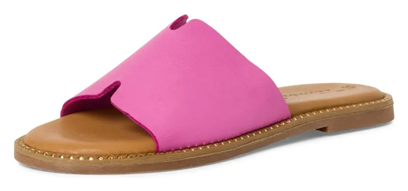 Мюли Tamaris, летние туфли, тапочки с широкой повязкой, розовый