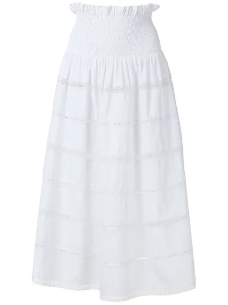Andrea Bogosian юбка миди Sade с кружевными полосками