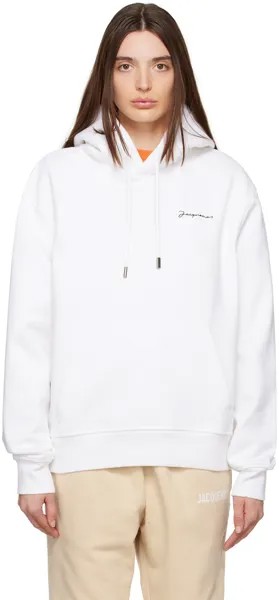 Белая худи Le Sweatshirt Brodé Jacquemus