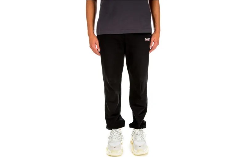 Balenciaga Мужские трикотажные спортивные штаны, цвет Black