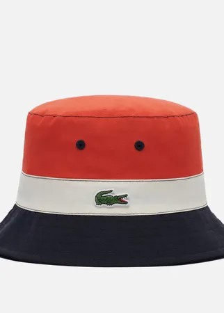 Панама Lacoste Lightweight Reversible Colourblock, цвет красный, размер M