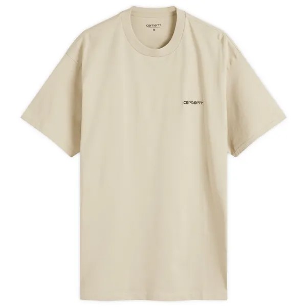 Футболка Carhartt Wip Script Embroidery T-Shirt, цвет Wall & Black