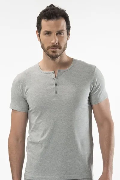 Футболка домашняя мужская 1308 Cacharel серая S/M