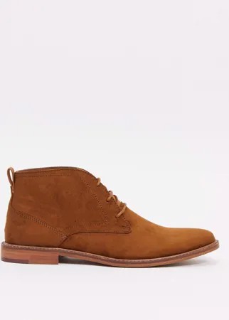 Замшевые ботинки чукка Burton Menswear-Коричневый