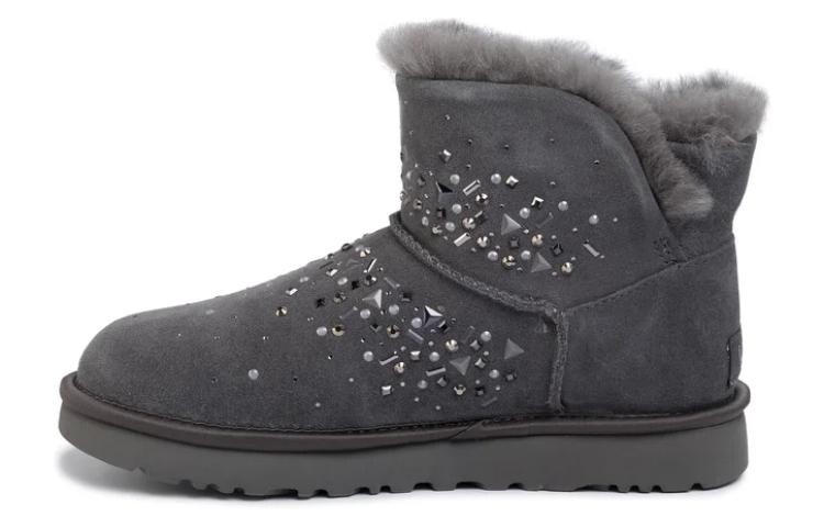 Зимние ботинки женские серые Ugg