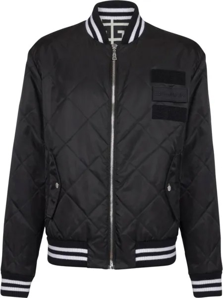 Balmain стеганый бомбер, черный