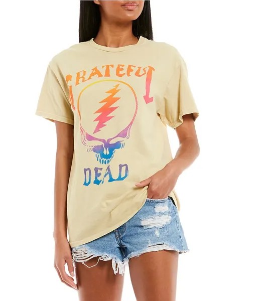Негабаритная футболка с рисунком Junk Food Grateful Dead, желтый