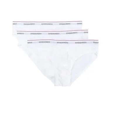 Мужские трусы Dsquared2 Tri-Pack White Dsquared D2 Logo Package 3 шт.