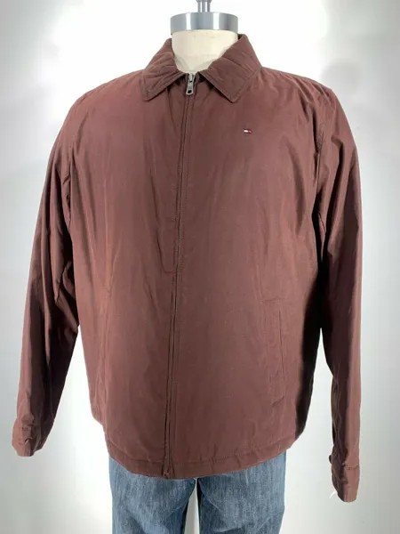НОВАЯ мужская ЛЕГКАЯ стеганая куртка Tommy Hilfiger CLASSIC БОРДОВАЯ, размер XL