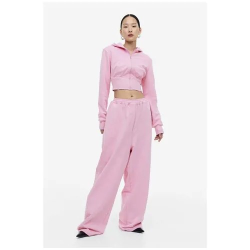 Широкие спортивные штаны - розовый - XXL