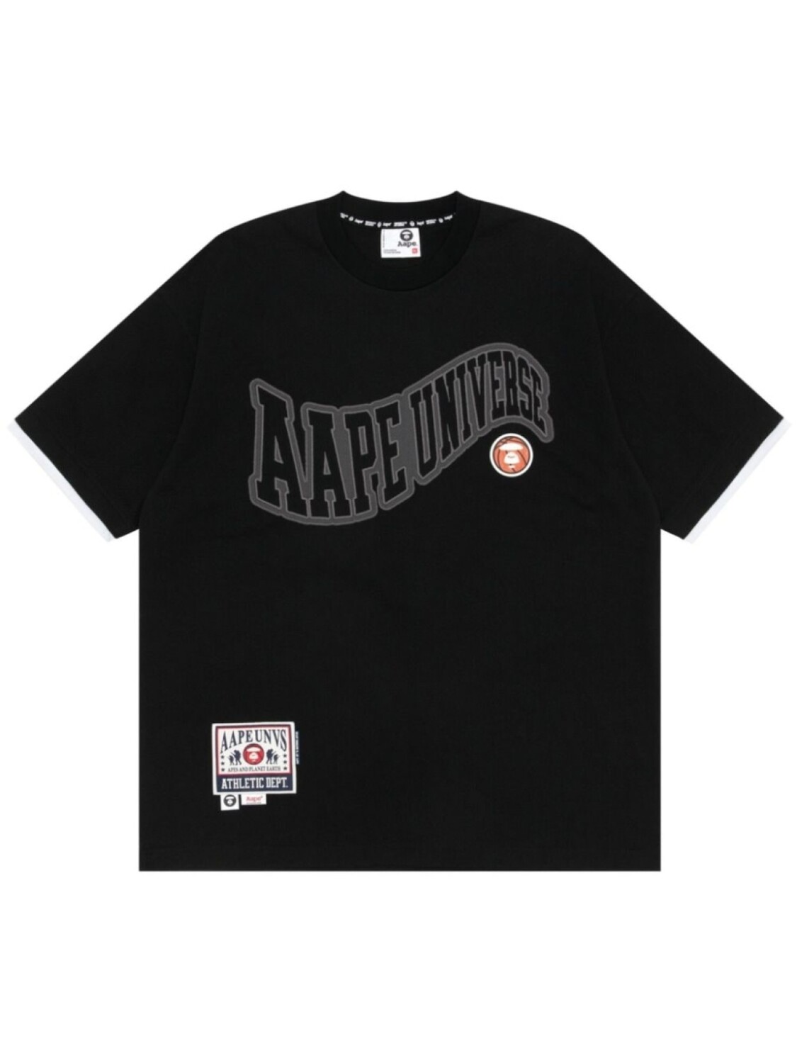Футболка с логотипом AAPE BY *A BATHING APE, черный