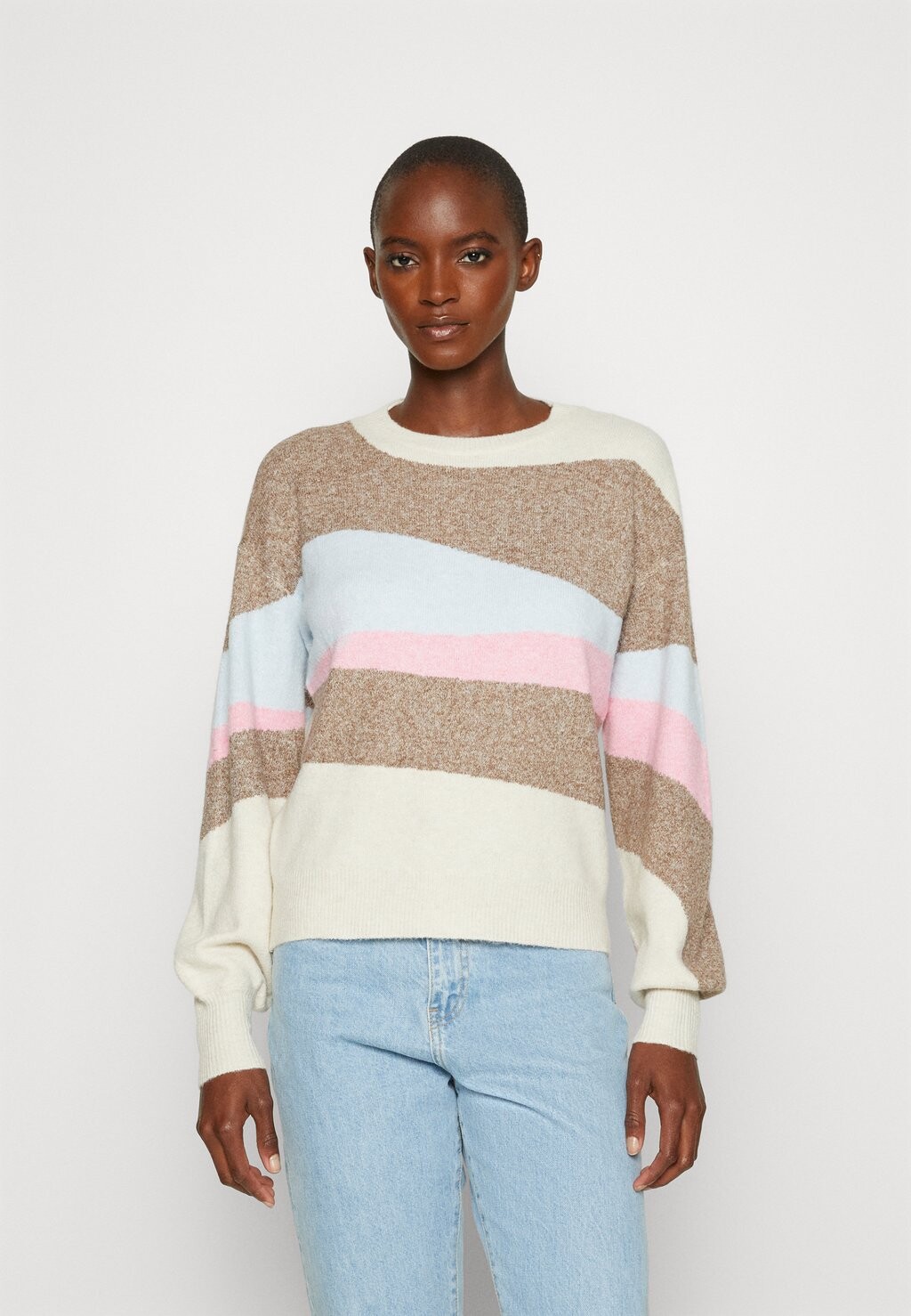 Свитшот Vero Moda VMDOFFY ART O NECK, цвет birch/brown lentil/skyway/sachet pink