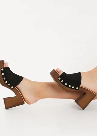 Черные мюли на каблуке KG by Kurt Geiger Relegate-Черный цвет