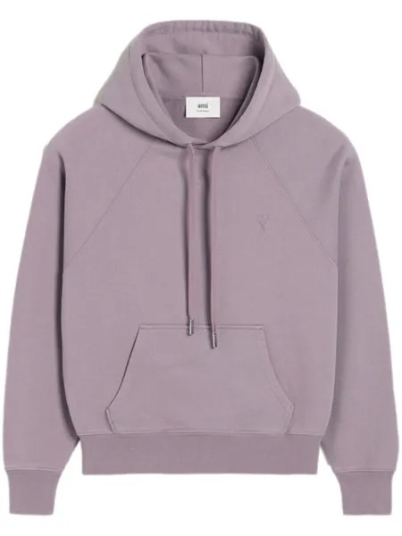 AMI Paris худи с монограммой Ami De Coeur, фиолетовый