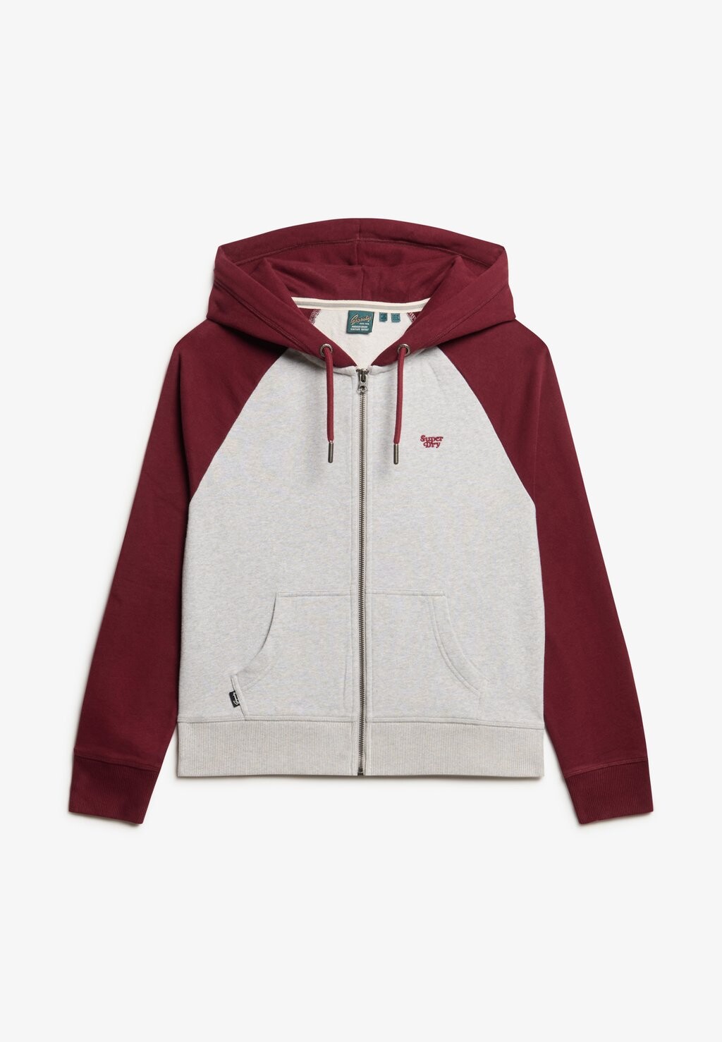 Толстовка на молнии ESSENTIAL BASEBALL  Superdry, красный