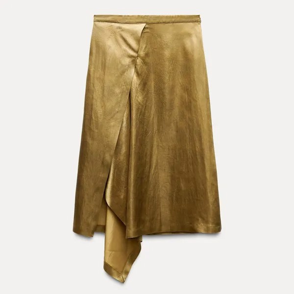 Юбка Zara by Carlyne Cerf Asymmetric Flowing, золотистый