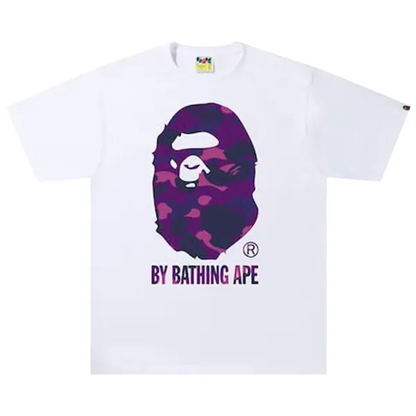 Футболка BAPE Color Camo By Bathing Ape, цвет Белый/Фиолетовый