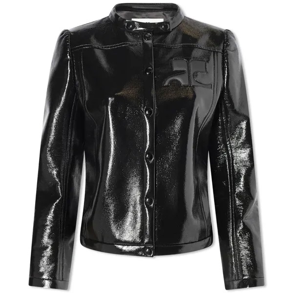 Куртка Courrèges Iconic Vinyl Biker, черный