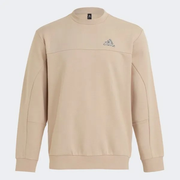 Толстовка Adidas Stadium Fleece Badge of Sport Sweatshirt, цвет Magic Beige