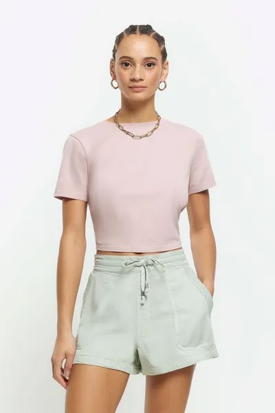Свободные повседневные джинсовые шорты из лиоцелла River Island, зеленый