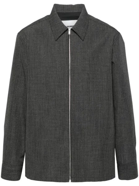 Jil Sander рубашка в клетку, серый