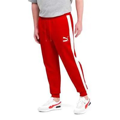 Puma Iconic T7 Спортивные штаны Большие высокие мужские красные повседневные спортивные штаны 53184011