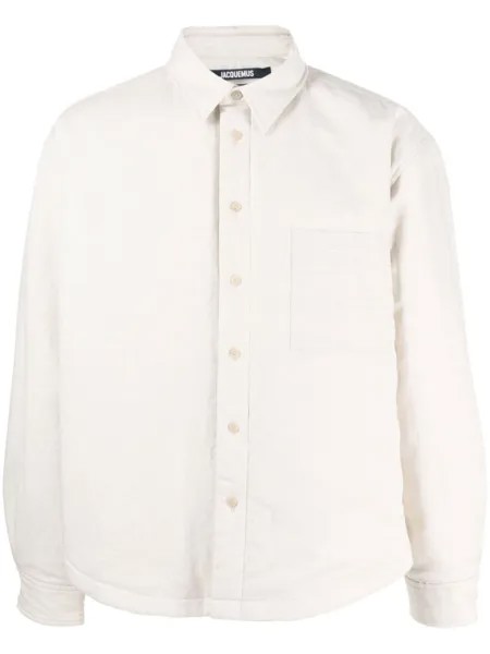 Jacquemus дутая рубашка La chemise Boulanger, нейтральный цвет