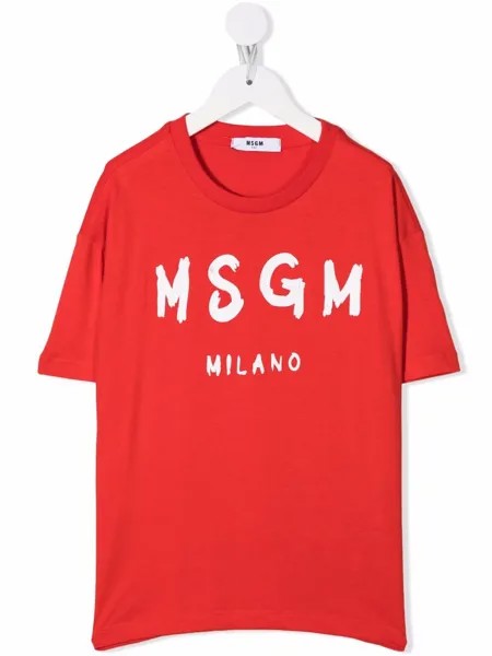 MSGM Kids футболка с логотипом