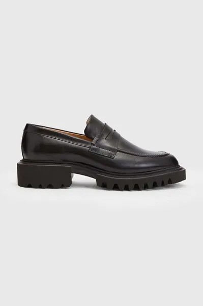 Кожаные мокасины Lola Loafer AllSaints, черный