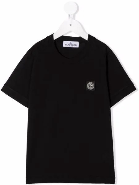 Stone Island Junior футболка с нашивкой-логотипом
