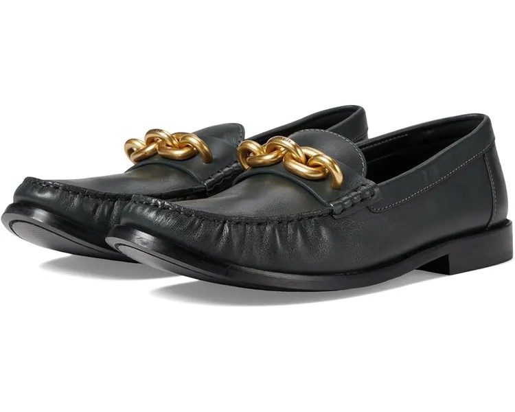 Лоферы COACH Jess Leather Loafer, цвет Amazon Green