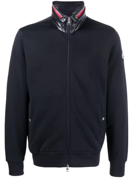 Moncler спортивная куртка с высоким воротником, синий