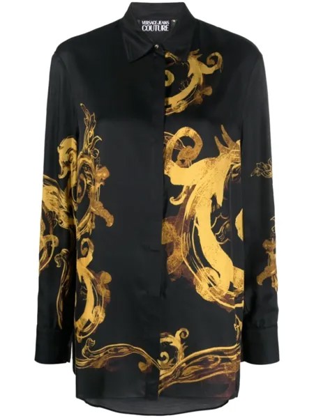 Versace Jeans Couture рубашка с принтом Chain Couture, черный