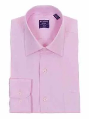 Классическая рубашка из хлопка классического кроя малиново-розового цвета из твила со стандартными манжетами