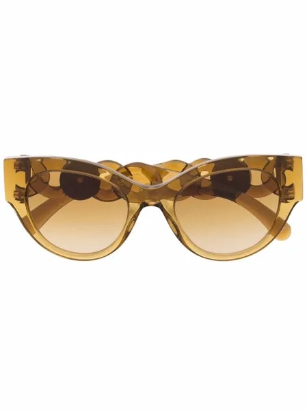 Versace Eyewear солнцезащитные очки в оправе 'кошачий глаз' с логотипом