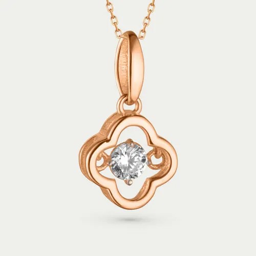 Подвеска GOLD CENTER, золото, 585 проба, фианит