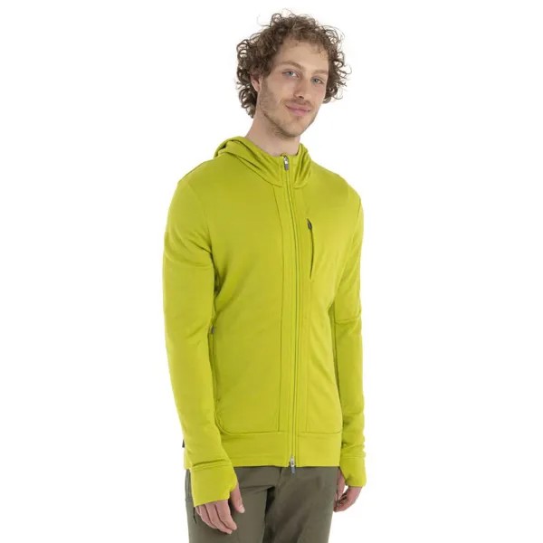 Толстовка Icebreaker Quantum III Merino Full Zip, зеленый