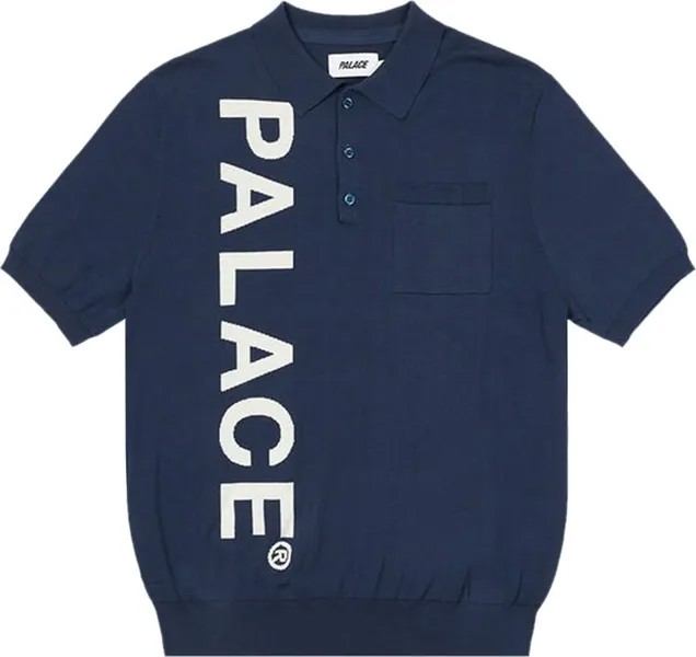 Поло Palace Intarsia Font Polo 'Navy', синий